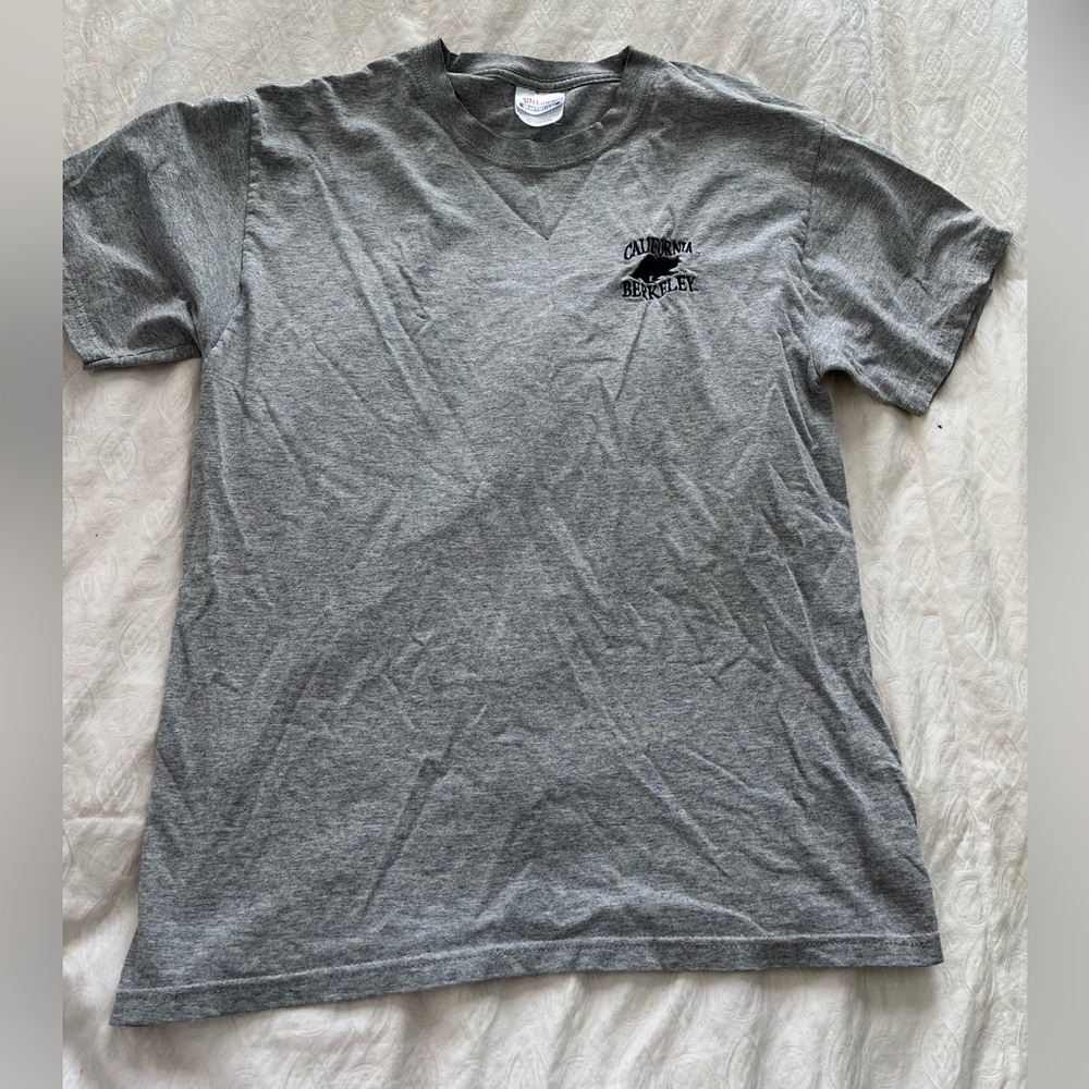 Gray University of California Berkeley V-Neck T-Shirt